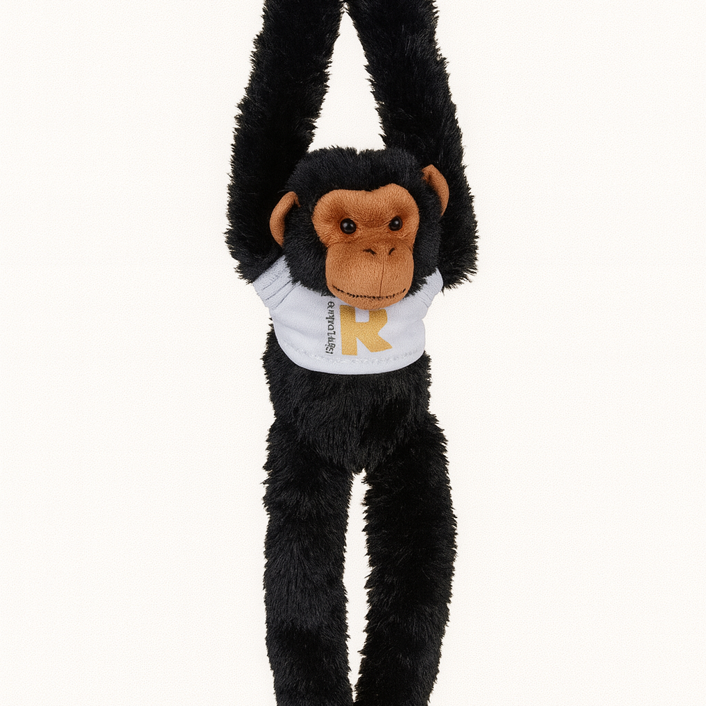 Chimpanze com T-shirt 65cm